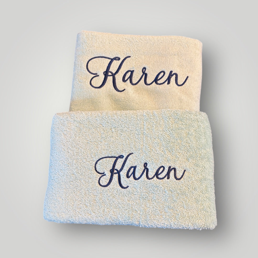 Handdoeken met geborduurde naam pakket 1