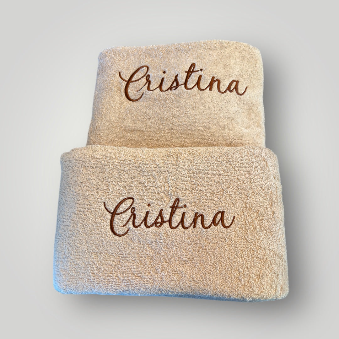 Handdoeken met geborduurde naam pakket 1